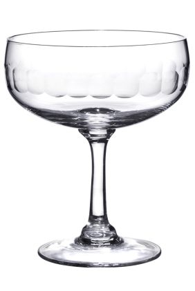 A Set Of Four Crystal Cocktail Glasses - Lens Design