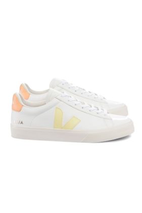 Campo Chrome Free Leather Trainers - White Sun Peach