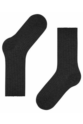 Cosy Wool Boot Socks - Anthracite Melange