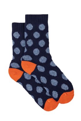 Dolly Spot Socks - Navy