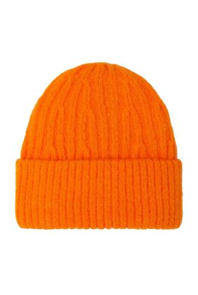 East Unisex Beanie Hat - Orange Fluo