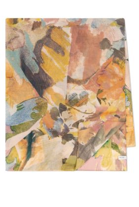 Floral Collage Silk Scarf - Mulitcolour