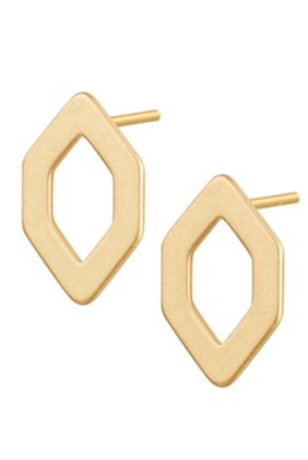 Poem Stud Earrings - Matt Gold