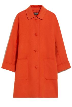 Gianni Double-Faced Wool Coat - Orange
