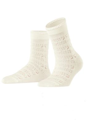 Granny Square Socks - Off-White