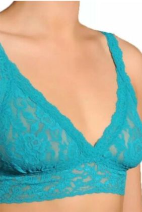 Signature Lace Crossover Bralette - Fiji Blue