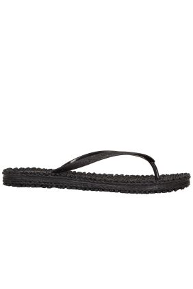 Cheerful Glitter Flip Flops - Black 