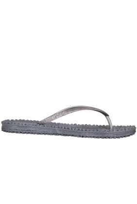 Cheerful Glitter Flip Flops - Grey