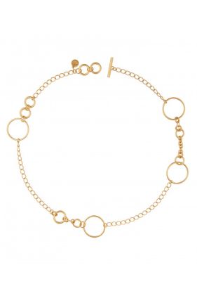 T-Bar Collection Necklace - Gold Plated 65cm