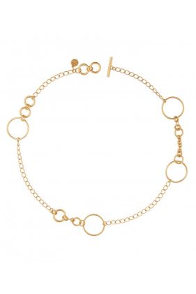 T-Bar Collection Necklace - Gold Plated 65cm