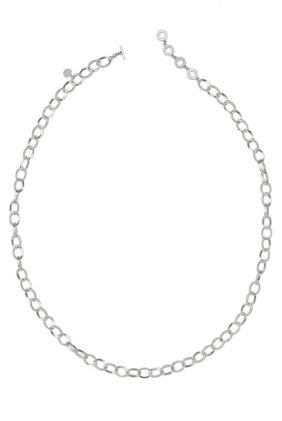 Essentials Book Necklace - Matt Silver Plated 95cm