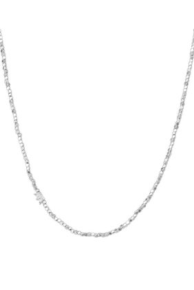 Essentials Solitude Necklace - Matt Silver Plated 46cm