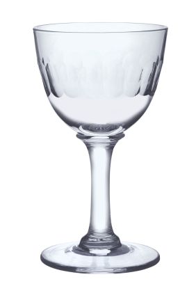 A Set Of Six Crystal Liqueur Glasses - Lens Design