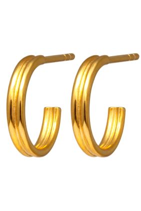 2FOR1 Small Hoops Pair - Gold Plated