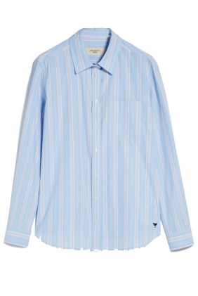 Bahamas Striped Poplin Shirt - Sky Blue 