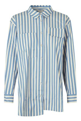 Molli Shirt - Wide Blue Stripe