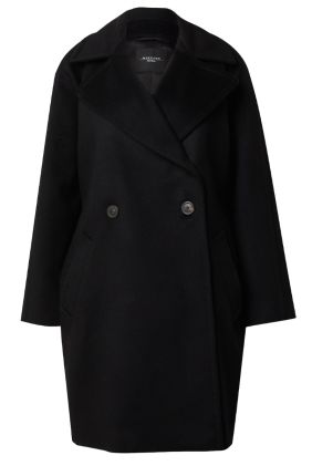 Novella Wool Broadcloth Coat - Black