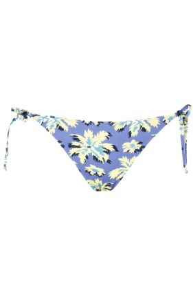 Palm Burst Tie-Side Bikini Bottoms - Cornflower Blue