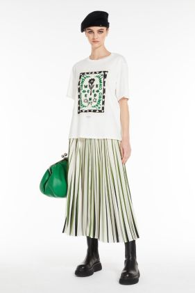 Paniere Pleated Skirt - Green