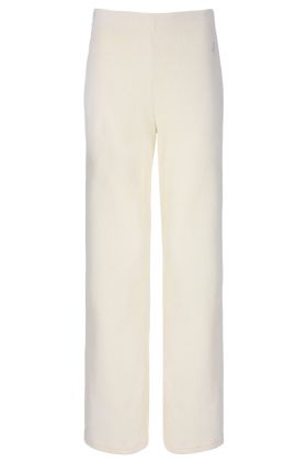 Penelope Rib Velour Wide Leg Bottoms - Sugar Swizzle