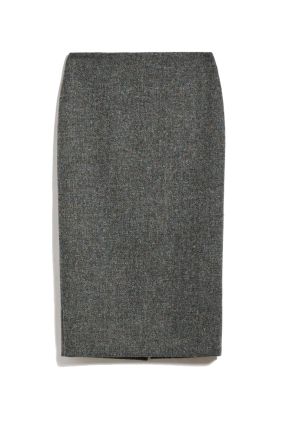 Virgus Harris Tweed Skirt - Dark Grey