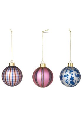 Christmas Baubles - Pink