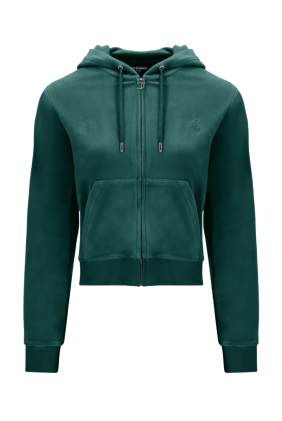 Robertson Classic Velour Hoodie - Rain Forest