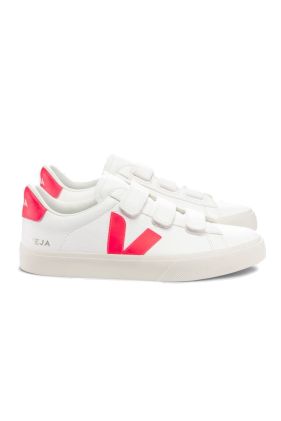Recife Chrome Free Leather Trainers - White Rose Fluo