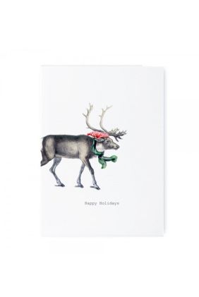 Happy Holidays Reindeer Card