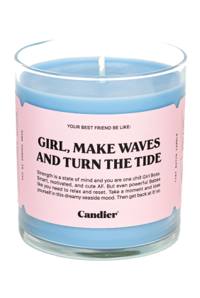 Girl, Make Waves And Turn The Tide Candle