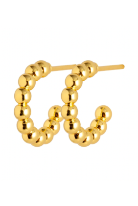 Colour Ball Hoops Small Pair - Gold