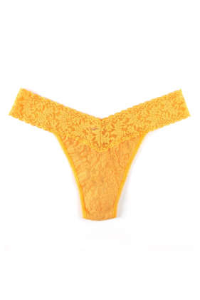 Signature Lace Original Rise Thong - Ginger Shot