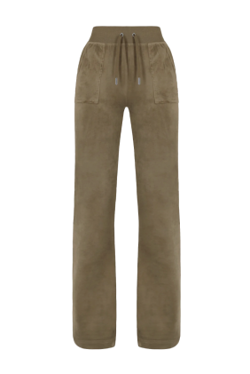 Del Ray Classic Velour Pocketed Bottoms - Vetiver
