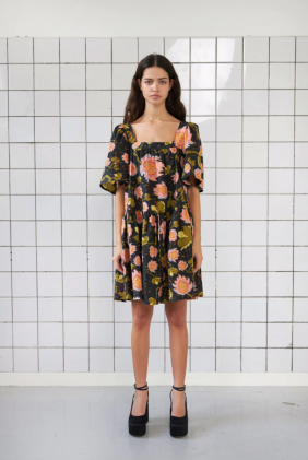 Petulla Dress - Dark Flowers
