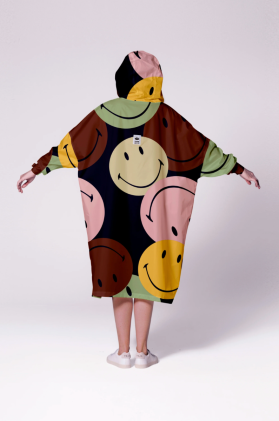 Rain Poncho - Retro Smiley