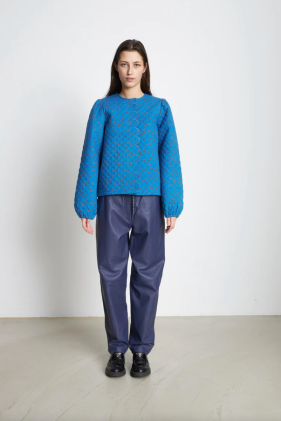 Fernande Quilted Cotton Jacket - Clear Blue