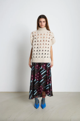 Odile Knitted Vest - Creme