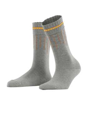 Neon Knit Socks - Grey Melange