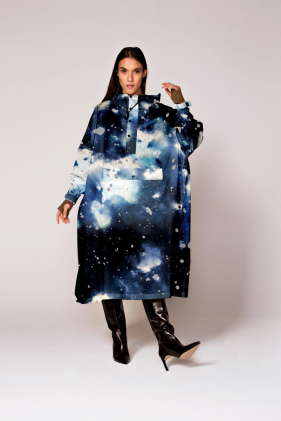 Rain Poncho - Starry Night