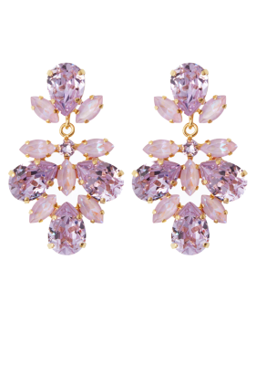 Selene Earrings - Gold/Violet Combo