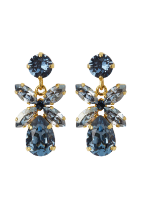 Mini Dione Earrings - Gold/Denim Blue & Blue Shade
