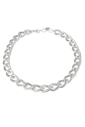 Solar Short Necklace - Matt Silver