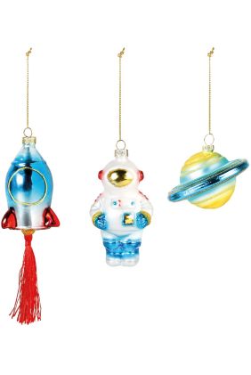 Space Ornaments Set of Three