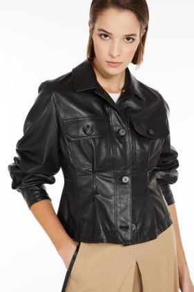 Tabarin Soft Leather Jacket - Black