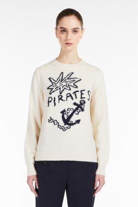 Taiga Alpaca Blend Sweater - White