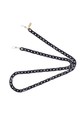 Resin Light Sunglasses Chain - Black Marble