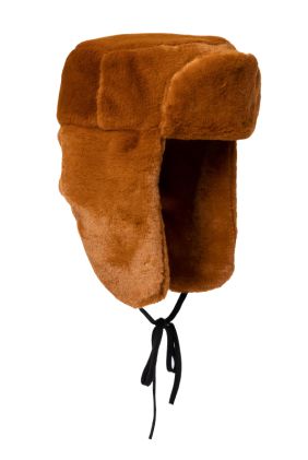 Faux Fur Trapper Hat - Tan