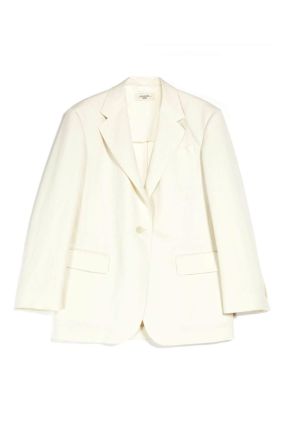 Papaile Viscose & Linen Blazer - Ivory