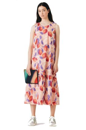Pink Lemon Print Dress