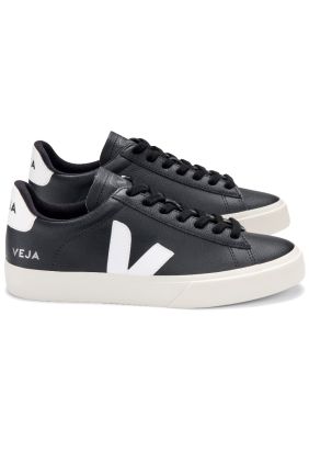 Campo Chrome Free Leather Trainers - Black White